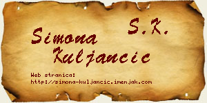 Simona Kuljančić vizit kartica